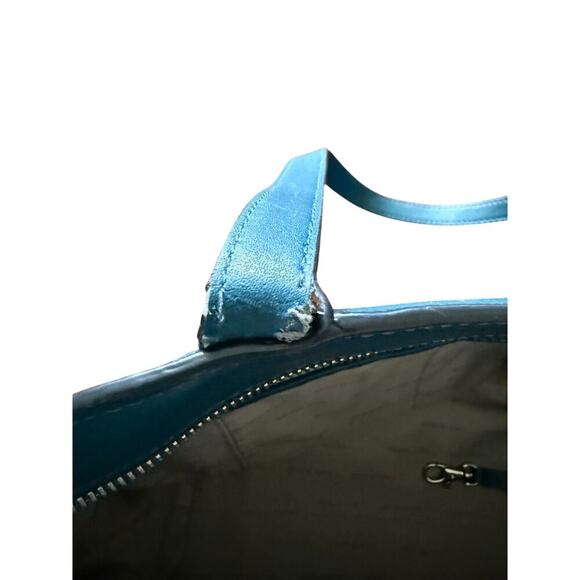 Michael Kors Whitney Large LeatherTeal Zippered Tote GUC - Picture 16 of 16